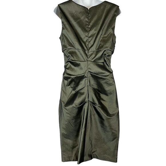 Cachet Womens Green Lined Babydoll Ruched Whimsigoth Sleeveless Party Dress 8 - Picture 11 of 16